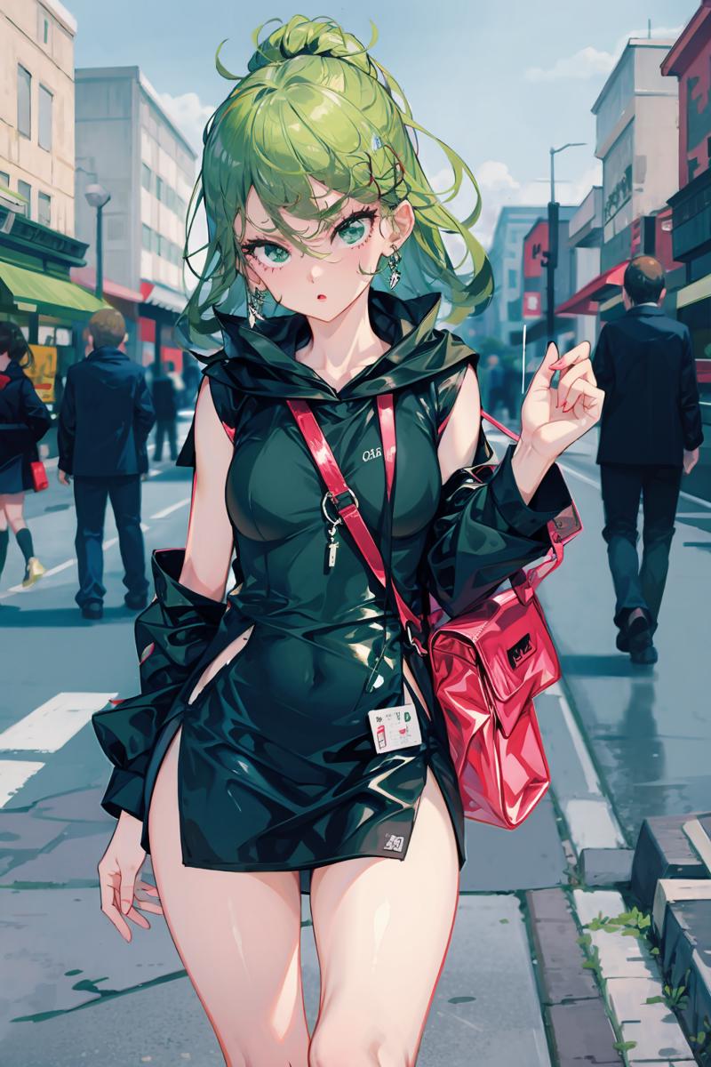 06276-3672794658-1girl, _outdoors, In the street,_ tatsumaki, green hair,.png